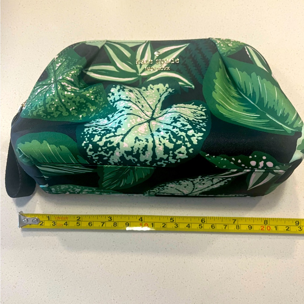 Kate Spade leaf makeup bag